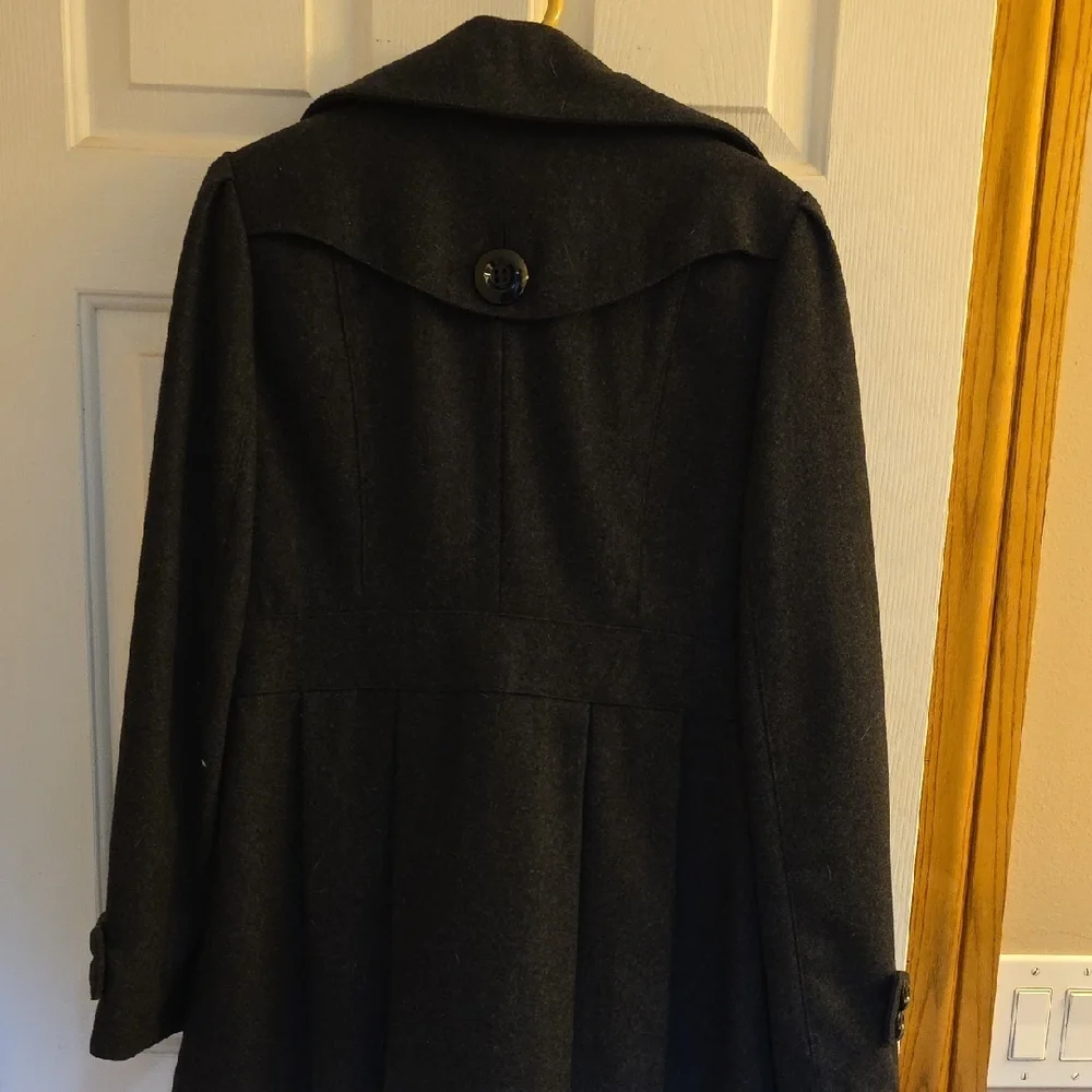 Worthington Gray Pea Coat Timeless Design Womans Size Med - Picture 9 of 12